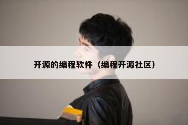 开源的编程软件（编程开源社区） 第1张