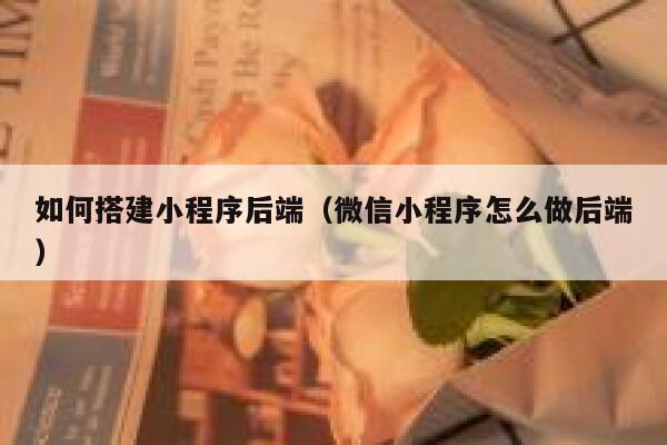 如何搭建小程序后端（微信小程序怎么做后端） 第1张