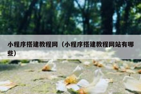 小程序搭建教程网（小程序搭建教程网站有哪些） 第1张