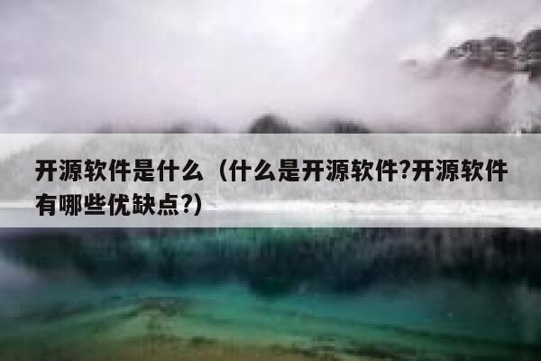 开源软件是什么（什么是开源软件?开源软件有哪些优缺点?） 第1张