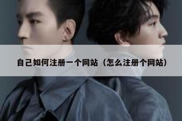 自己如何注册一个网站（怎么注册个网站） 第1张