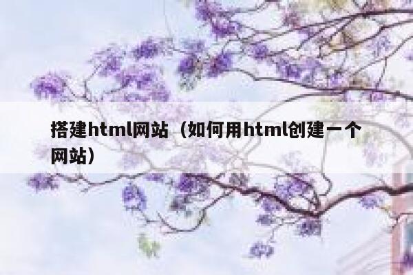 搭建html网站（如何用html创建一个网站） 第1张