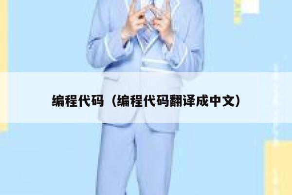 编程代码（编程代码翻译成中文） 第1张