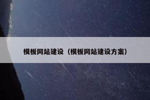 模板网站建设（模板网站建设方案） 第1张