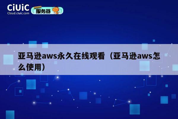 亚马逊aws永久在线观看（亚马逊aws怎么使用） 第1张