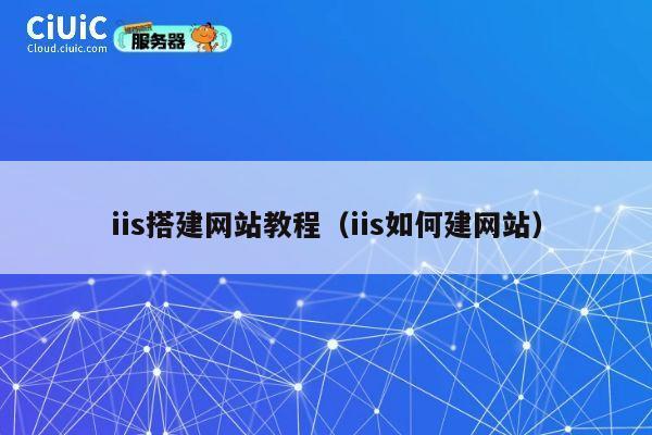 iis搭建网站教程（iis如何建网站） 第1张