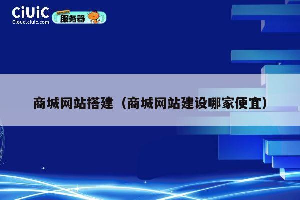 商城网站搭建（商城网站建设哪家便宜） 第1张