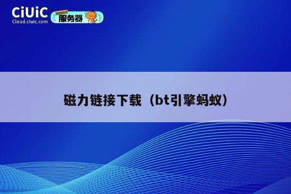 磁力链接下载（bt引擎蚂蚁） 第1张