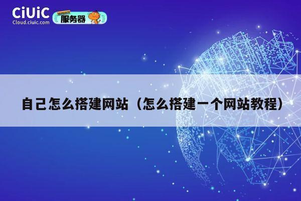 自己怎么搭建网站（怎么搭建一个网站教程） 第1张