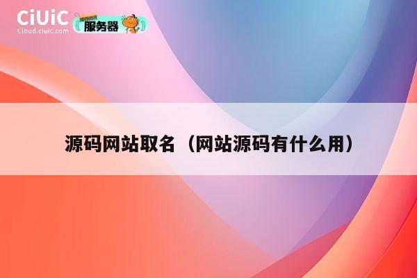源码网站取名（网站源码有什么用） 第1张