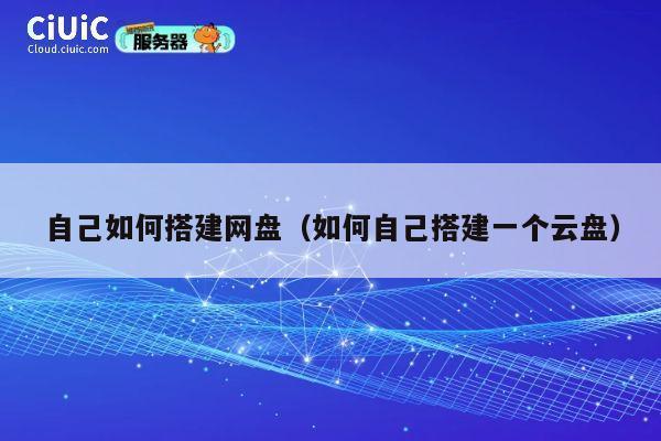 自己如何搭建网盘（如何自己搭建一个云盘） 第1张