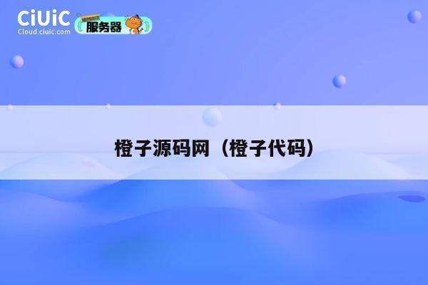 橙子源码网（橙子代码） 第1张