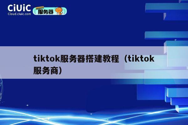 tiktok服务器搭建教程（tiktok服务商） 第1张