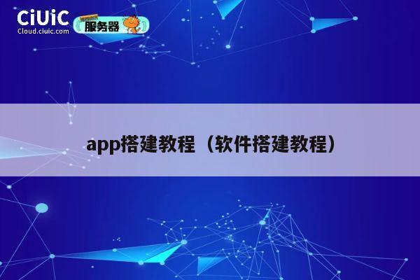 app搭建教程（软件搭建教程） 第1张