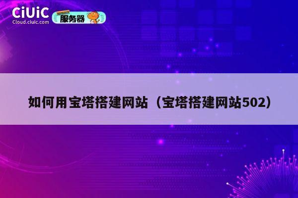 如何用宝塔搭建网站（宝塔搭建网站502） 第1张