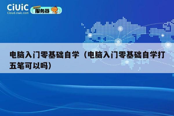 电脑入门零基础自学（电脑入门零基础自学打五笔可以吗） 第1张