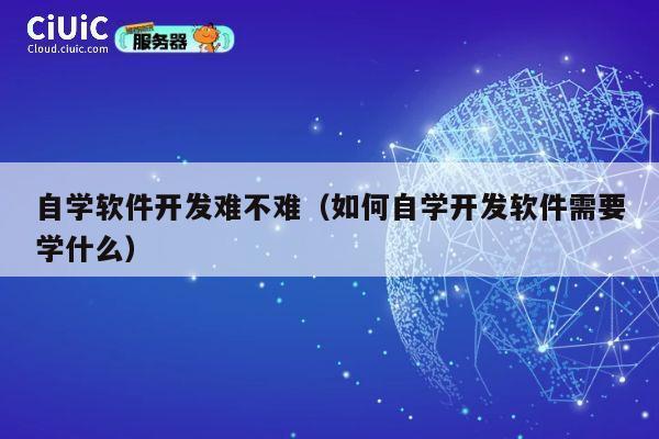自学软件开发难不难（如何自学开发软件需要学什么） 第1张