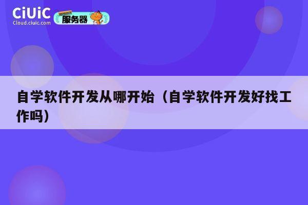 自学软件开发从哪开始（自学软件开发好找工作吗） 第1张