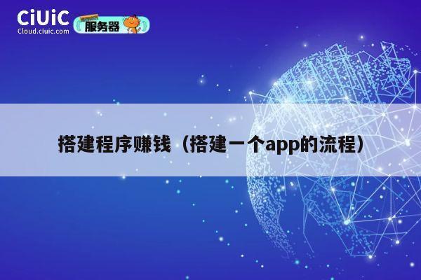 搭建程序赚钱（搭建一个app的流程） 第1张