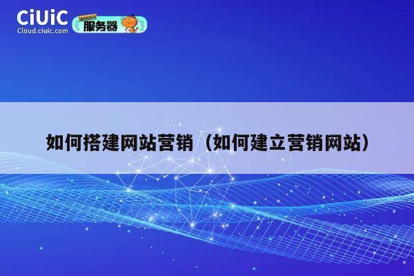 如何搭建网站营销（如何建立营销网站） 第1张